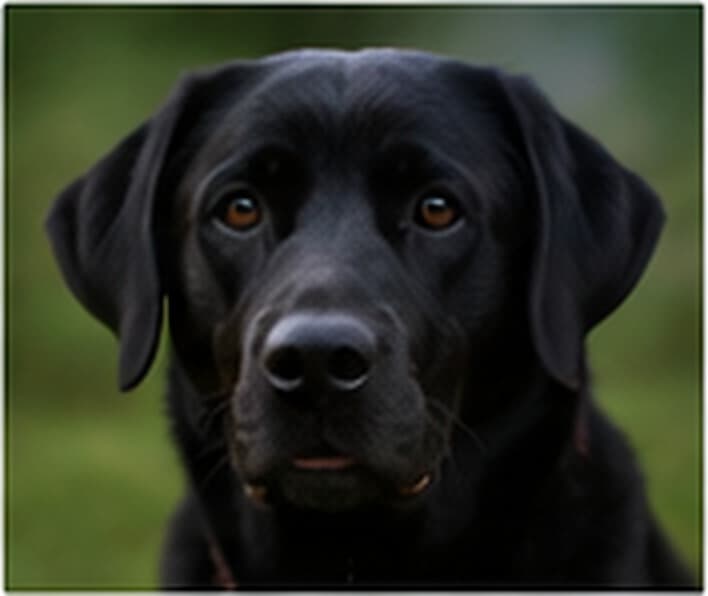 Freundlicher Hund in warmer Umgebung
