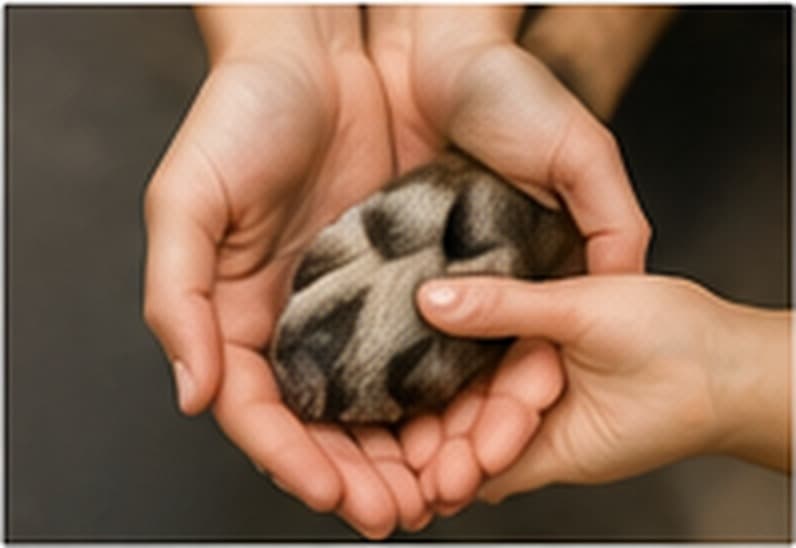 Pfotenmotiv als Zeichen für Tierschutz